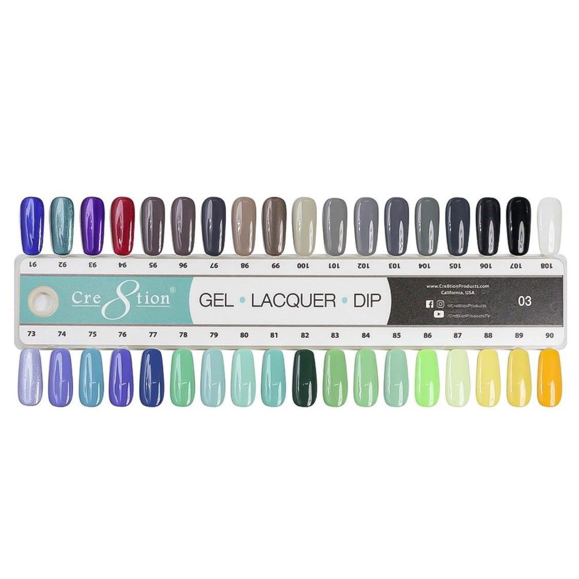 Cre8tion Trio Color Acrylic Dipping & Gel Polish Color Set 3 # 73 - 108